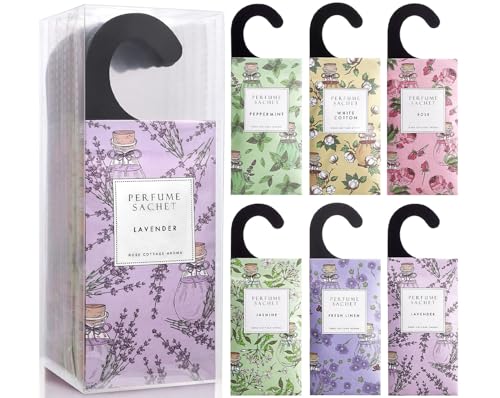 Large 12 Packs Hanging Scented Sachets Long-Lasting Closet Deodorizer Air