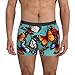 yyunbmr Cool Funny Boxer Briefs for Men Humorous Trunks 3D Cut Underwear Mens Fashion Shorts Butterfly and cello Print, Black, XXL