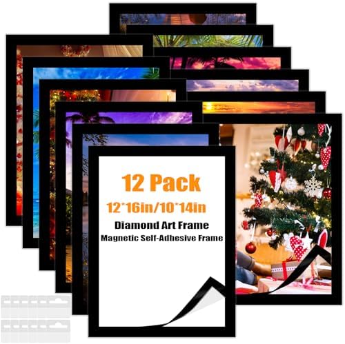 PATIKIL Diamond Art Frames, 2 Pcs 11" X 15" Inch Magnetic Self Adhesive