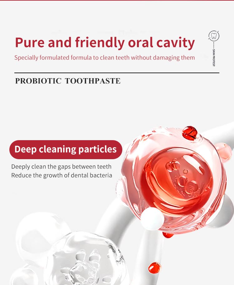 Vista 5 de pistro SP-10 Pasta dental probiótica blanqueadora, súper probiótico-10 aliento fresco, eliminación de manchas, limpieza profunda, pasta dental