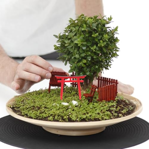 Image of Toddmomy Aquarium Torii Sculpture Decor Mini Japanese Shrine Gate Ornament for Fish Tank Landscape Decoration Accessory 1.49X1.29X0.11In Set of 4