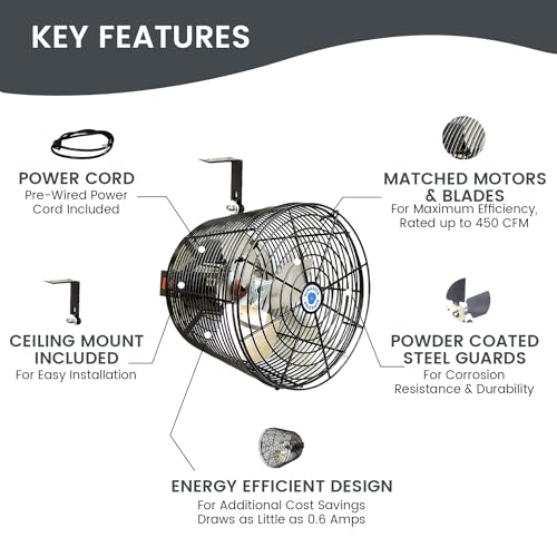 Schaefervk12bversakoolaircirculatorfanceilingwallmountgreenhousefanaluminumblade1470cfm110hpenergyefficientcommercialfanforpatiogarageindustrialworkshopblack  Urban Country Home Decor Schaefer vk12 b versakool air circulator fan ceiling wall mount greenhouse fan aluminum blade 1470 cfm 110 hp energy efficient commercial fan for patio garage industrial workshop black  urban country home decor