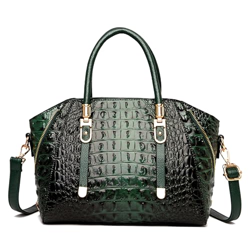 Image of Trendy Crocodile Handbags for Women: Large Capacity Leather Handbag Crossbody Bags with Shoulder Strap Ideal Choice