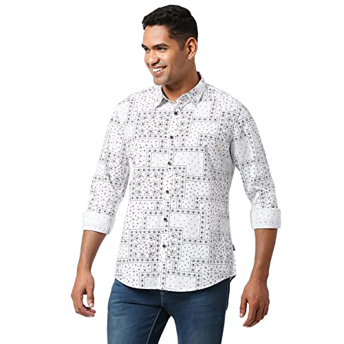 Image of Pepe Jeans Men's Casual Shirt | Trendy Printed Shirt for Men| Regular Fit | Full Sleeve | Available in Plus Size, Cotton