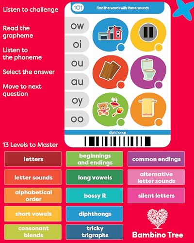 Image of Phonics Machine Learning Pad - Electronic Reading Game for Kids Age 5-11 - Learn to Read with 720 Phonic and Letter Sound Questions