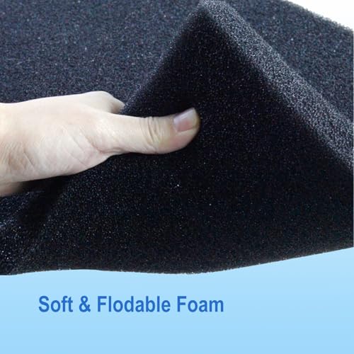 Image of AQUANEAT Aquarium Bio Sponge Filter Media Pad 36 inch x 12 inch x 1 inch / 72 inch x 12 inch x 1 inch Open Cell Foam Sheet Cut-to-Fit for Fish Tank Sump (36 inch x 12 inch x 1 inch)
