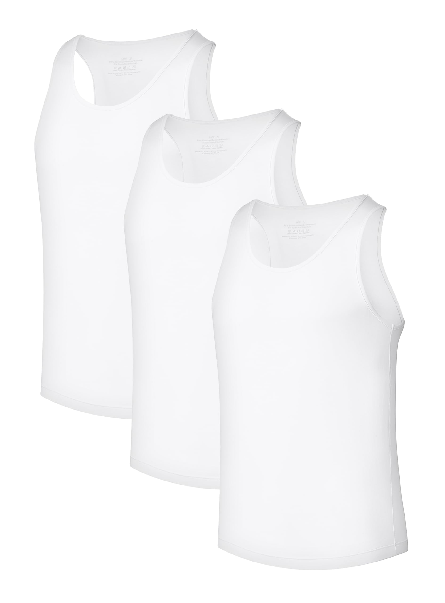 COLORFULLEAF Mens Undershirts Bamboo Rayon Tank Tops