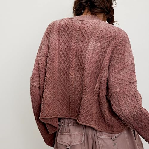 Hixiaohe Cropped Cardigan Sweaters for Women Long Sleeve Button Knit Sweater Fall Y2k Open Front Outwear Casual Knitwear Coat2