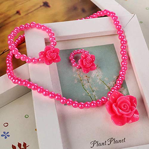 Pearl Pendant Necklace Bracelet Ring Set (10085s)