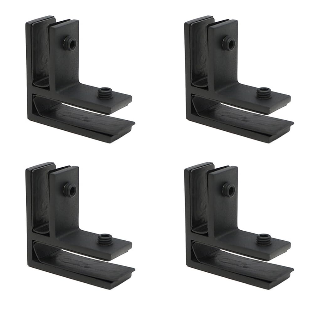 Abrazadera de vidrio de acero inoxidable 304, paquete de 4, 90 grados, para vidrio de 0.59 a 0.78 pulgadas de grosor, perfecta para el hogar, jardín, valla de piscina, abrazaderas de poste de