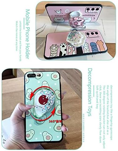 Miniatura 4 de Bonita funda de dibujos animados compatible con Samsung Galaxy A13 5G, funda protectora de silicona delgada con purpurina líquida 3D, soporte