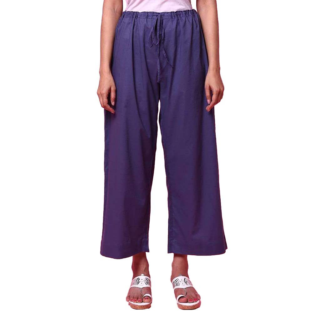 biba Solid Cotton Womens Palazzos (SIYAHI16930-P)-picture-22