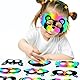 Kratzbilder für Kinder, 16 pcs Party Masken zum Bemalen, Kreative DIY Bastelsets mit Elastischen Kordeln und Holzstiften, Tiermasken Regenbogen Kratzbilder Gesichtsmaske für Kindergeburtstag Spiele