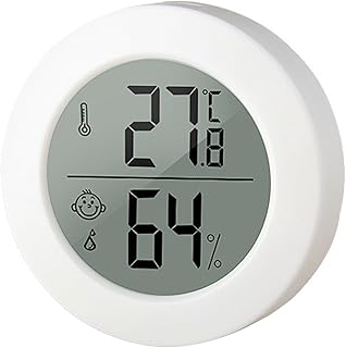 LIANXUE Mini Hygrometer Thermometer Digital Temperature Gauges Accurate LCD Monitors Adhesive for Homes Office & Greenhouse Plastic