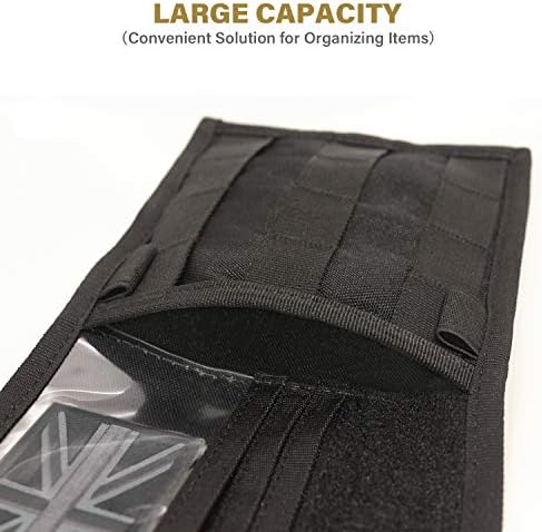 Wynex Molle Visor Panel Organizer, Tactical Car Sun Visor Cover Molle Webbing Compatible Vehicle Visor Storage Holder Pouch (Black)