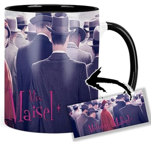 The Marvelous Mrs Maisel Rachel Brosnahan Tasse Innen & Henkel Schwarz Keramikbecher Mug für 14,99 EUR bei amazon.de Bild: The Marvelous Mrs Maisel Rachel Brosnahan Tasse Innen & Henkel Schwarz Keramikbecher Mug für 14,99 EUR bei amazon.de
