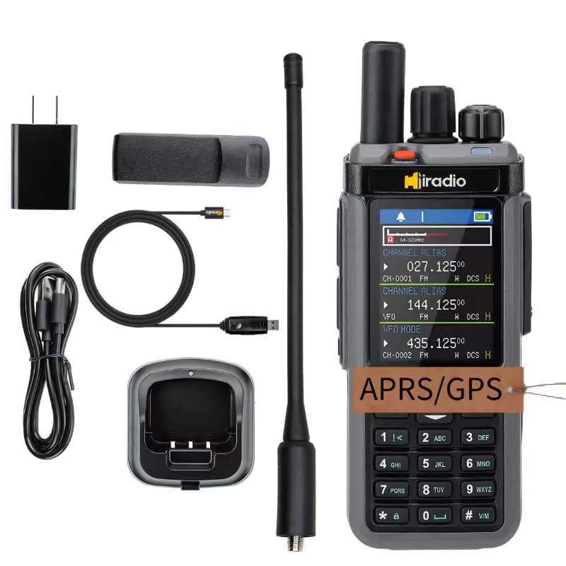 Hiradio Y23UV-98PLUS 10W Multiband Two-Way Radio with CB/SSB/HF, GPS APRS, Cross-Band Repeater, 1024...