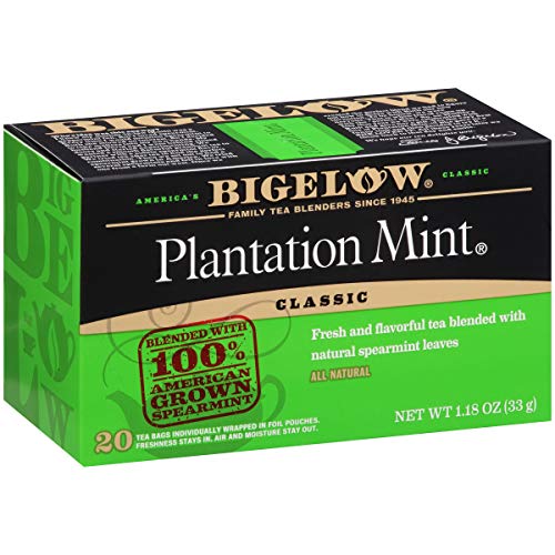 Bigelow Plantation Mint Black Tea Bags 20-Count Boxes (Pack Of 6), 120 Tea Bags Total & Mint Medley Herbal Tea Bags 20-Count Boxes (Pack Of 6), Caffeine-Free Individual Herbal Tisane Bags #TOP1