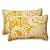 Pillow Perfect Paisley Indoor/Outdoor Accent Throw Pillow, Plush Fill, Weather, and Fade Resistant, Lumbar - 11.5" x 18.5" , Yellow/Ivory Addie, 2 Count