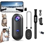 4K tragbare Mini-Sportkamera in Daumengröße, wasserdicht, Freisprechfunktion, POV-Action-Cam für Vlogging, Radfahren, Motorrad, Spazierengehen, Schwimmen und Tauchen (Schwarz, 4K-32G)