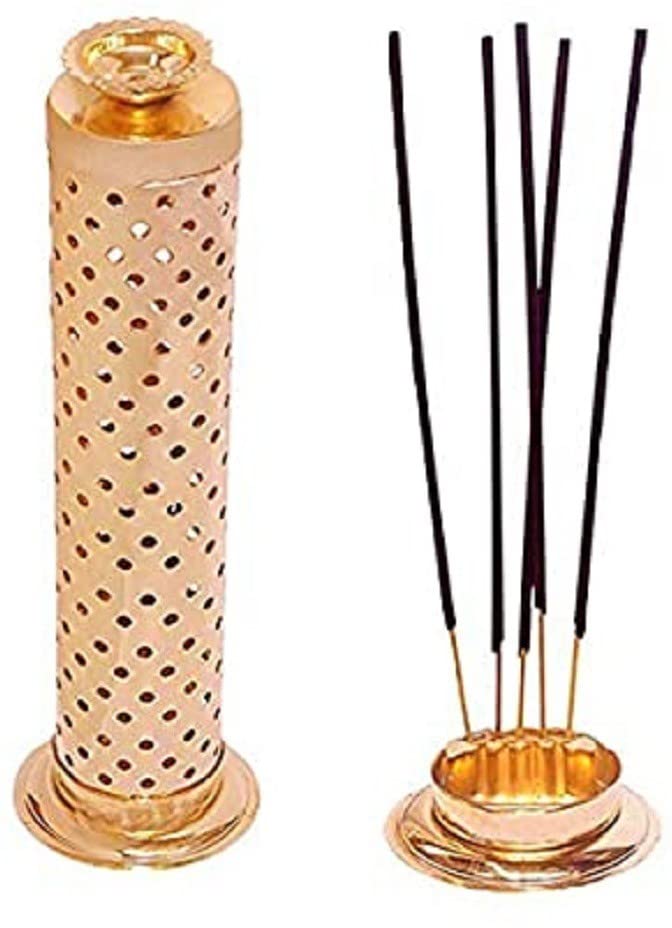 OGU Stainless_Steel Agarbatti Incense Stick Stand Holder With Ash Catcher & Dhoop Holder For Home, Office & Temple (1 Pcs, Golden) (B0B1M2YTVK) Amazon Price History, Amazon Price Tracker