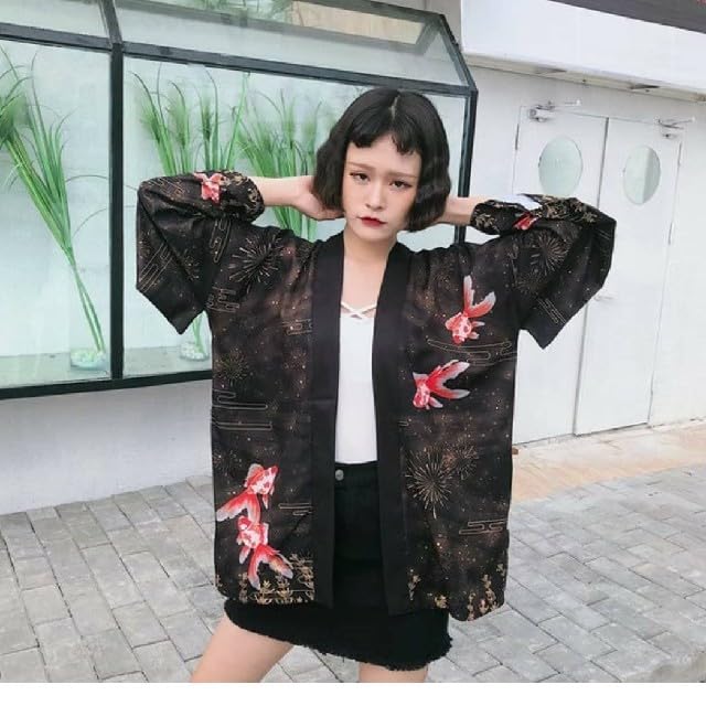 金魚　花火　法被　羽織り　カーディガン : 金魚花火 法被 羽織り カーディガン : ファッション