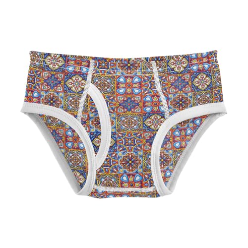 Boys' Exclusive Briefs Toddler Underwear 95% Combed Cotton Boxerbriefs 2T Intricate Pattern Mandala 17