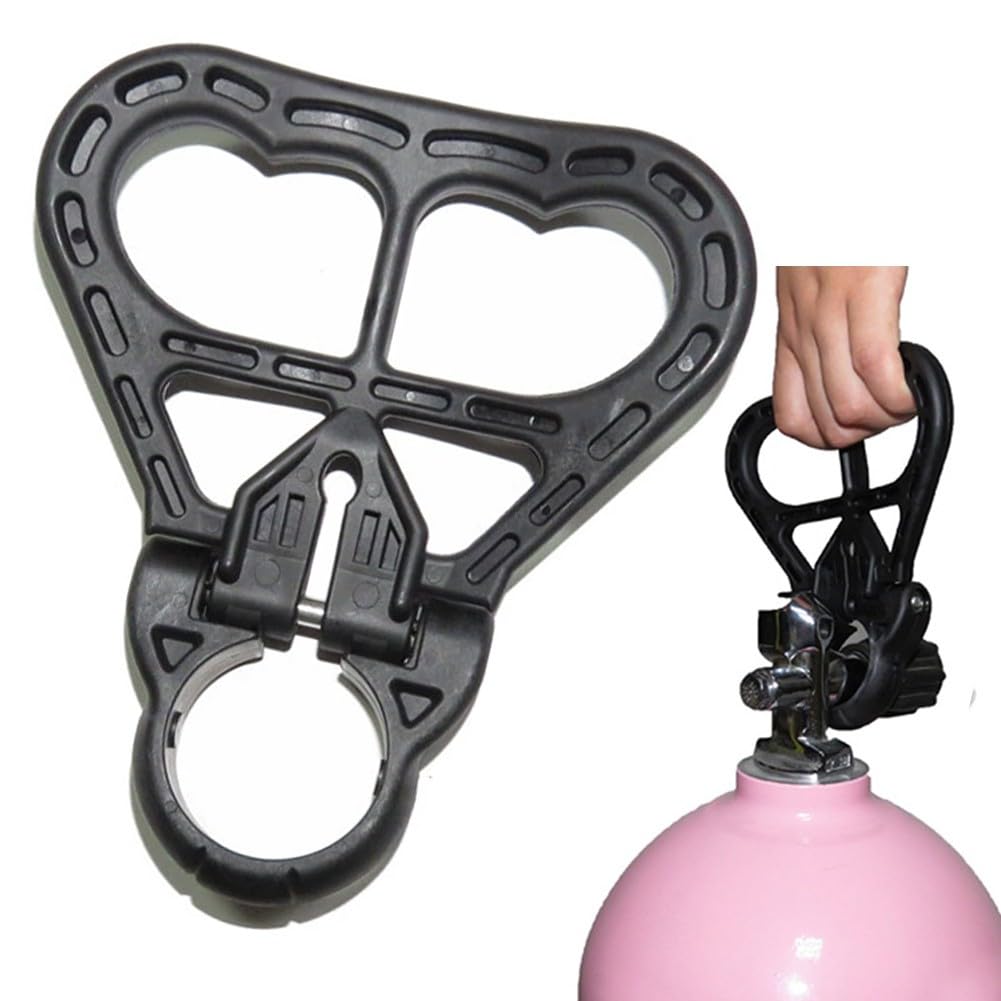 Poignée de transport pour bouteille de plongée en acier inoxydable et nylon, poignée rotative pour cylindre de plongée de 39 à 41 mm, accessoire robuste pour le transport sûr des bouteilles