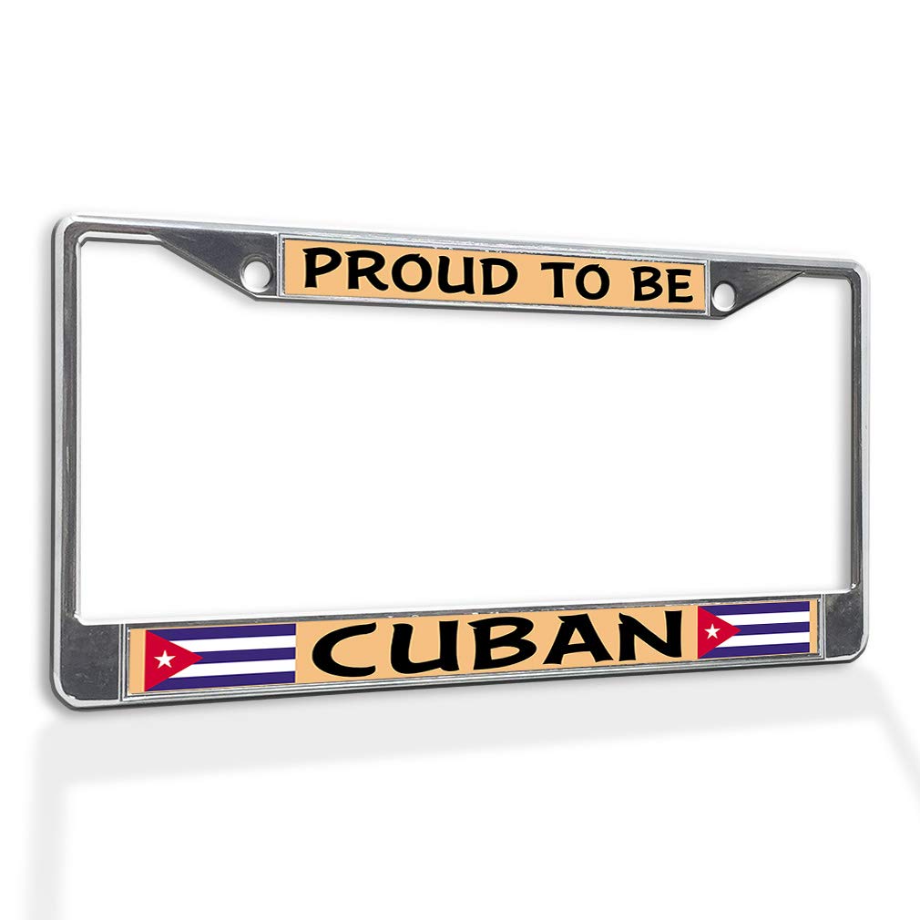 Cornice Targa In Metallo Lucido Unbranded Cornice Per Targa Auto PROUD TO BE CUBAN - Targa Bandiera Cuba In Metallo Lucido Per Auto E SUV Adesivi Targa Provincia