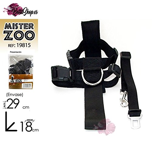 BETTASHOP.ES Fascia con Cinturon di sicurezza per cane Arnes Cinturon sicurezza Cani auto