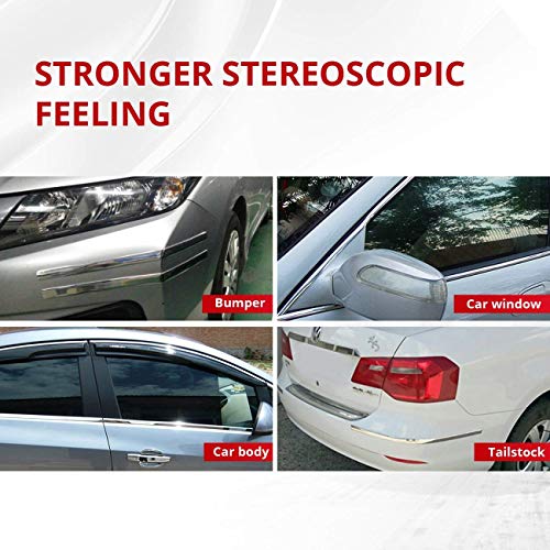 Alavente Car Chrome Moulding Trim Strip Auto Diy Exterior Decoration Pvc Tape For Window Bumper Grille Guard Protection (5M × 25Mm, 16.4Ft X 1")… #TOP5