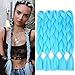 NAISIER Jumbo Braids Box Braids Light Blue Color Hair Extension For Braiding Kanekalon Color Extensions for Braids Jumbo Box Braiding Hair,5 Pcs,24" Pure Blue