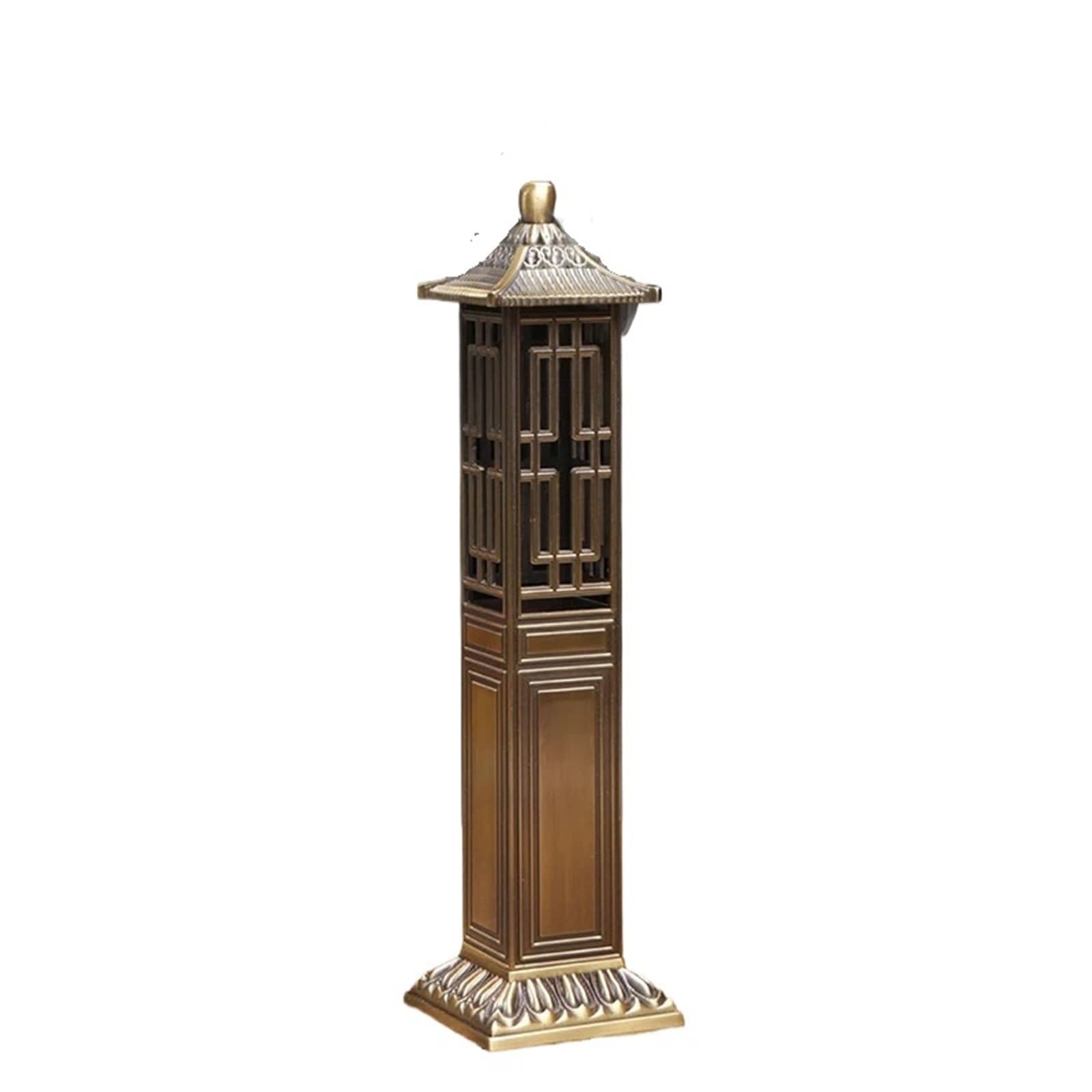 1Pcs Pavilion Vertical Incense Burner Home Indoor Sandalwood Line Holder Fragrance Ornaments für Meditation/Yoga(Bronze)