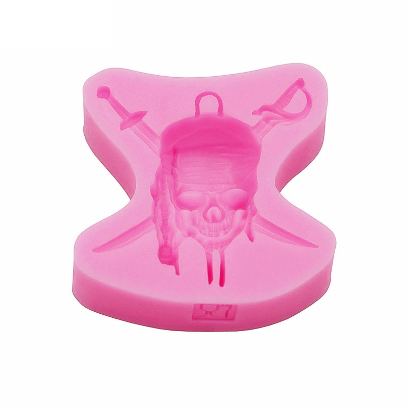 2 Stampi In Silicone Per Alimenti A Forma Di Teschio Pirata – Per Halloween, Cioccolato, Muffin, Ghiaccio E Sapone, Per Uso Alimentare