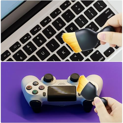 Image of Car Interior Cleaning Brush with Soft Bristle Car Detailing Brush | Car Cleaning Brush with Protective Cover Multipurpose Dust Removal Cleaning Brush for Automotive Dashboard, Vents, Seats