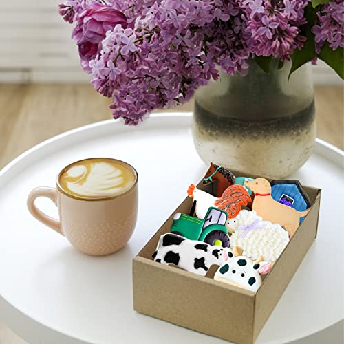 Wonmon 10 Pcs Farm Cookie Cutters Set, Metal Farm Animals Theme Cow Pig Rooster Lamb Horse Barn Tractor Dog Shape Cookie Cutters Molds For Kids Party Supplies #TOP1