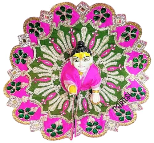 Image of Partish Laddu Gopal Heavy Dress l Ladoo Gopal Dress l Bal Gopal l Kanha Ji Thakur Ji Heavy Dress (Heavy Pack of 2,A, Size 0)
