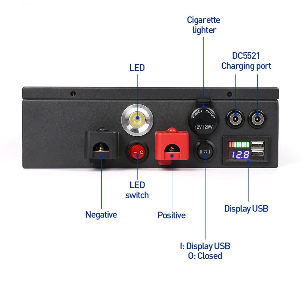 Amazon.co.jp: LiFePO4 12V 100AHリン酸鉄リチウム電池 ポータブル電源