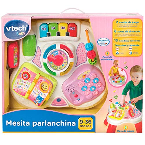 Table Bavarde 2 en 1 Rose VTech : table d'éveil rose évolutive pour bébé