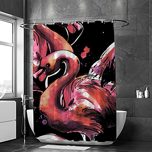 Rideau de douche flamants roses pour une ambiance tropicale