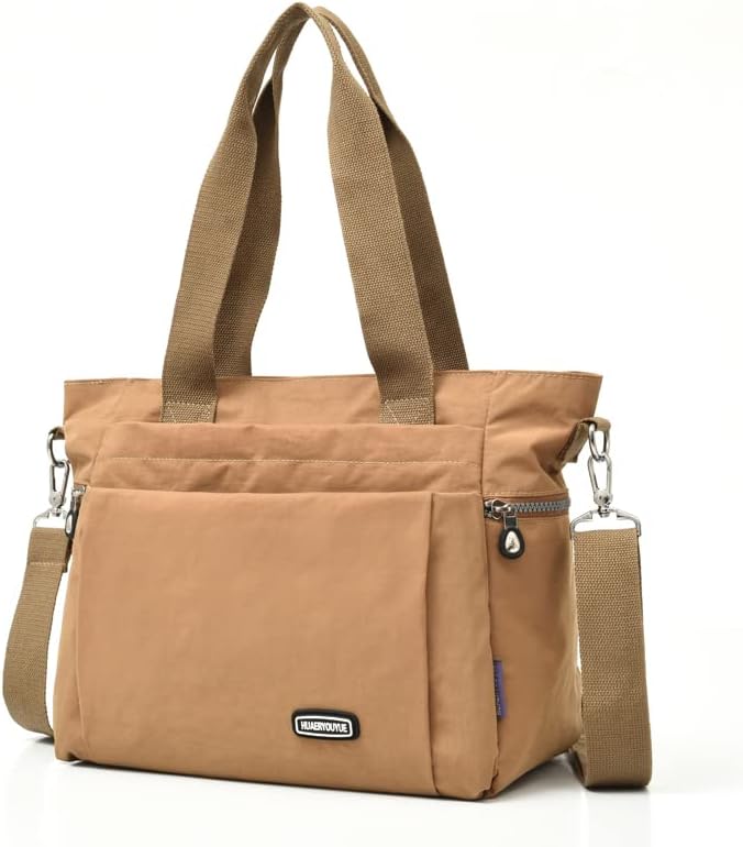 Canvas bucket bag, large capacity crossbody bag with artificial leather shoulder strap, shoulder handbag