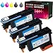 Tuobo HP72 Remanufactured printheads C9380A C9383A C9384A with New Updated Chips Compatible with HP Designjet T610 T620 T770 T790 T1100 T1120 1200 T1300 T2300 (1 Set Printhead)
