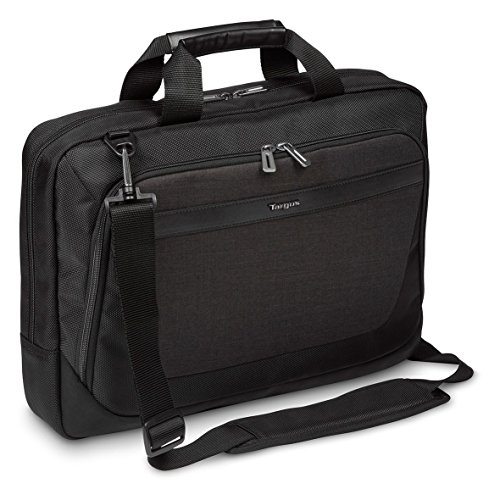 Targus CitySmart Slimline Topload Notebooktasche, schlanke Laptoptasche für 14-15,6 Zoll, Umhängetasche mit urbanem Design, ideal für Pendler – Schwarz/Grau, TBT914EU, 15.6'