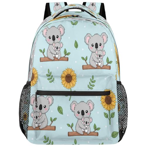 Mochila para laptop 15.6 ligera y ergonómica con diseño escolar de koalas ideal para secundaria