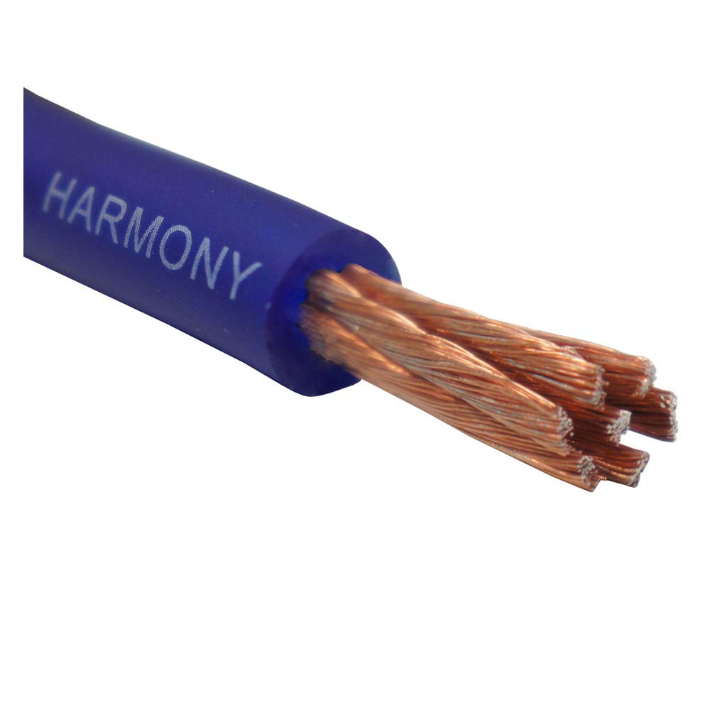 Harmony Audio HA-PW4BLU-10 4 Gauge 4GA Car Stereo Matte Blue Power Cable Amp Wire - 10 FT