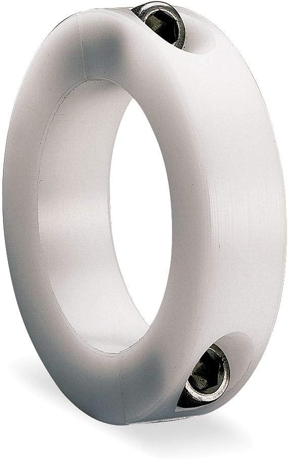 Plastic Shaft Collar, Clamp Collar Style, Standard Dimension Type, 1-1/4" Bore Dia. - 1F608