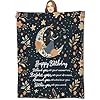 Birthday giftsunique best gift blanket 50x60in for daughter from mommoon and stars love blanketsideas for women girls neice lightweight throwhappy festival party decor  urban country home decor