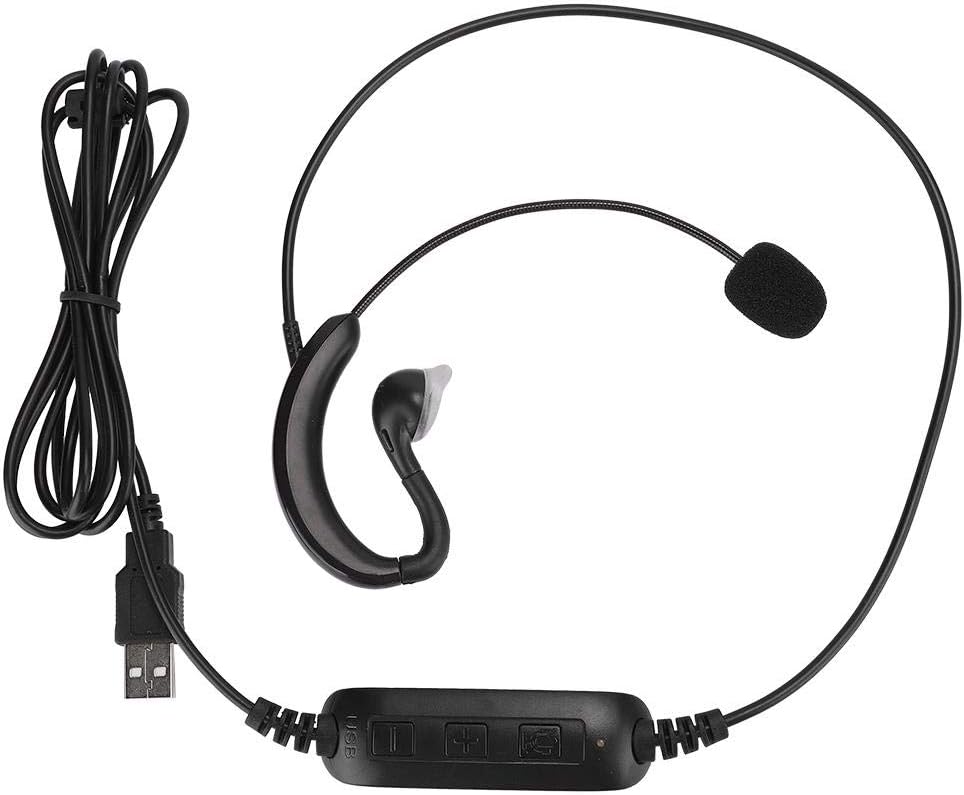 Ear-Hook Headset,USB Headphone Computer Notebook Accessory,Bluetooth Sport Earphone Single Ear-Hook Headset Invisible Earpiece with Mic for Skype//MSN