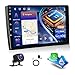 Motorsi 4GB+64GB Autoradio 2 Din 9 Pollici con Wireless CarPlay Android Auto, GPS Navigazione, WiFi, Bluetooth, FM/AM/RDS Radio, Autoradio Doppio Din con Schermo Diviso +Telecamera Posteriore