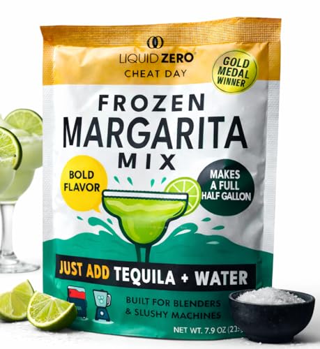 Liquid Zero Cheat Day Frozen Margarita Mix – For Blenders & Slushy Machines – Bar-Quality Frozen Cocktails